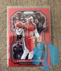 2020-21 Panini Prizm Carmelo Anthony #154 Red Wave Prizm Trail Blazers